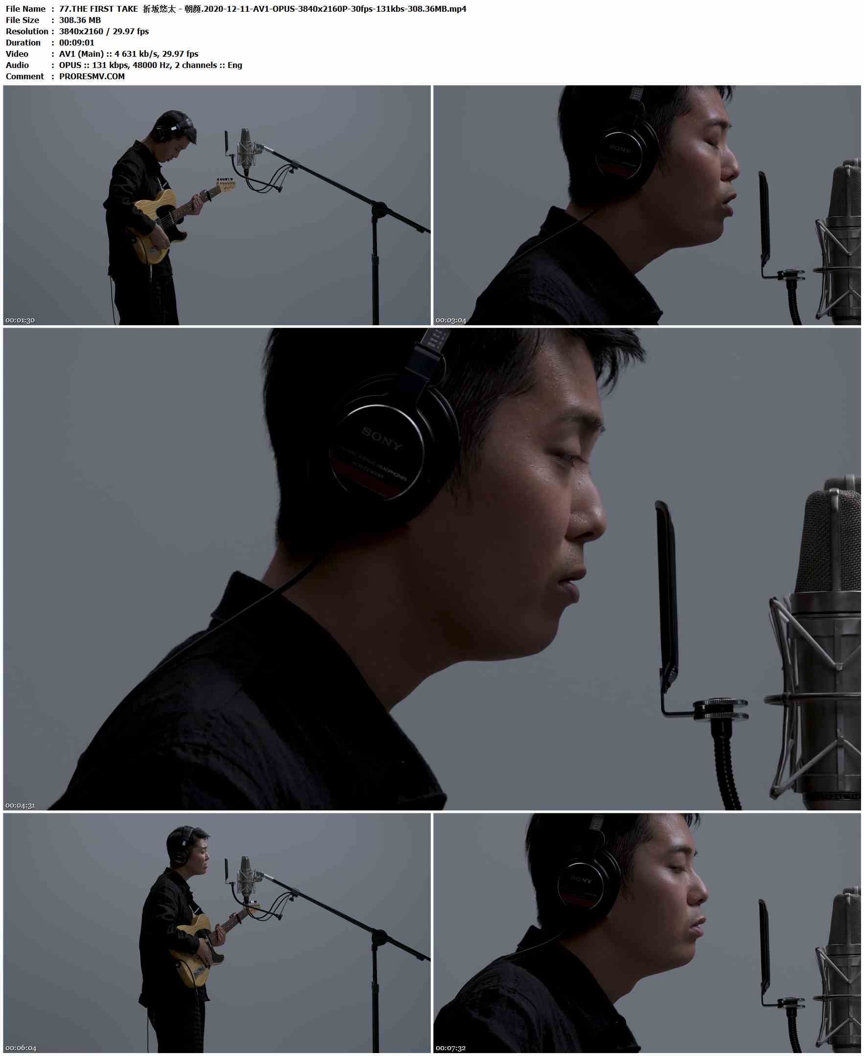 77.THE FIRST TAKE 折坂悠太 - 朝顔.2020-12-11-AV1-OPUS-3840x2160P-30fps-131kbs-308.36MB官方MV_高清MV